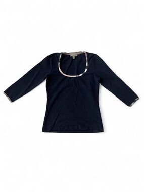 Burberry check navy top